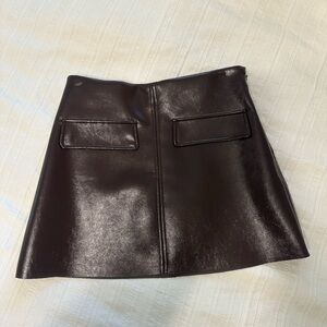 H&M Shiny Brown Mini Skirt